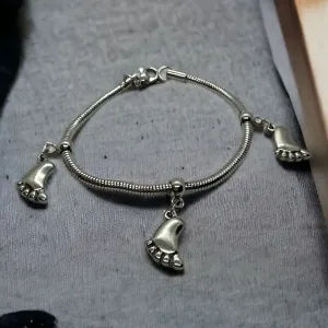 BeachJewelry.com - 'Triple Foot Print' Bracelet (#BJ_Bracelet107)