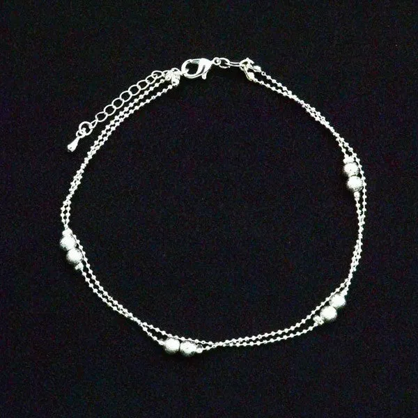Beaded Layered Anklet