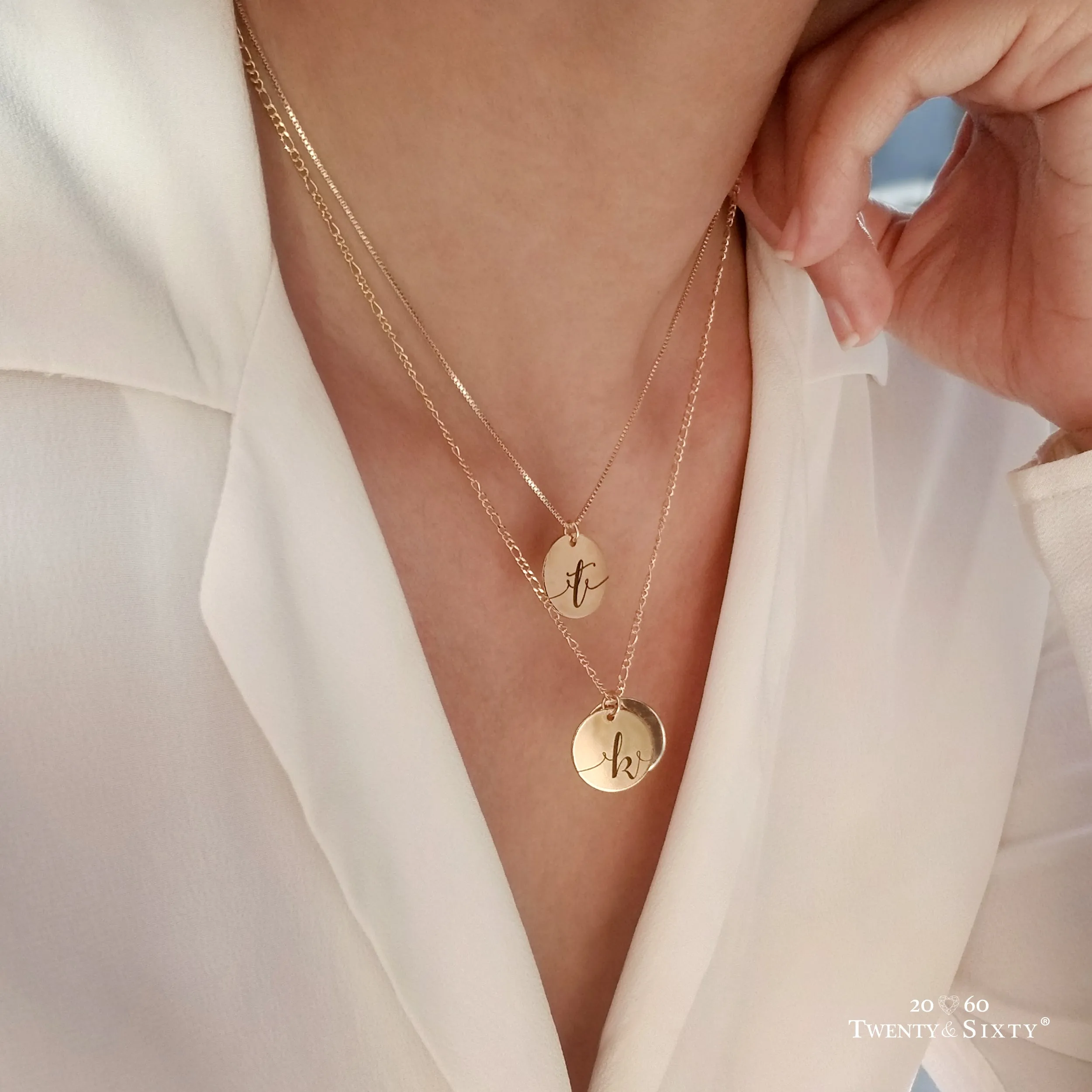 Bella Gold Initial Personalized Necklace