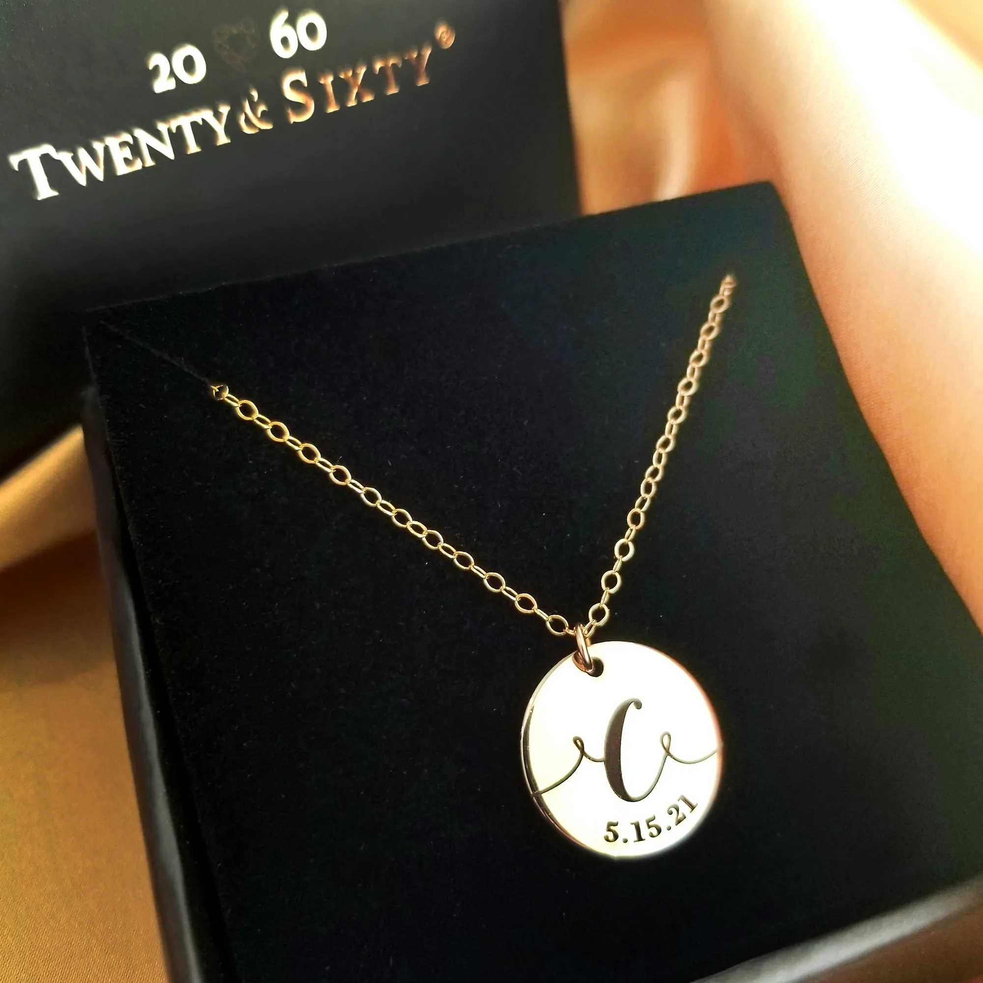Bella Gold Initial Personalized Necklace