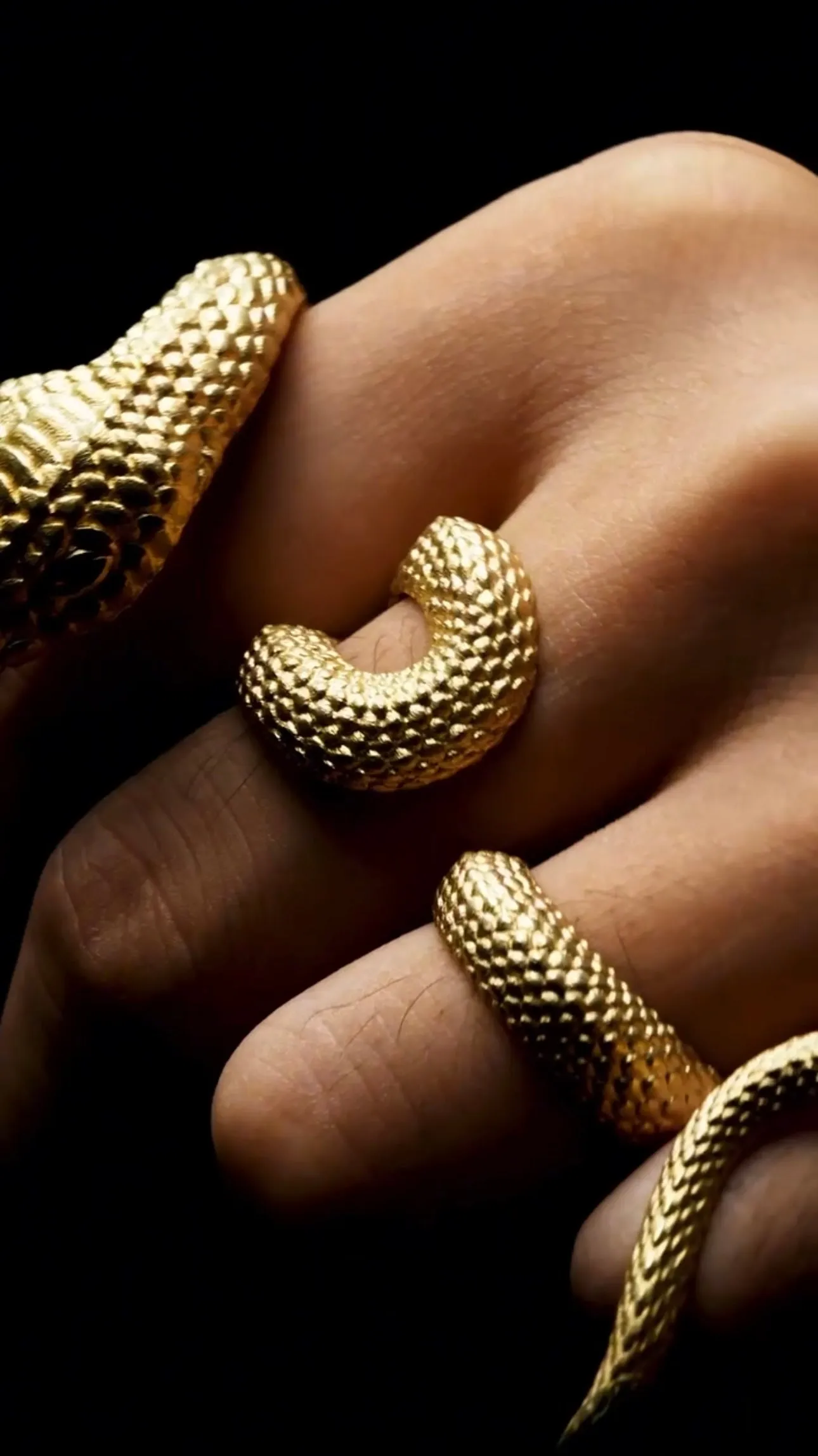 Bespoke | Serpent Ring Twist on 4 Fingers