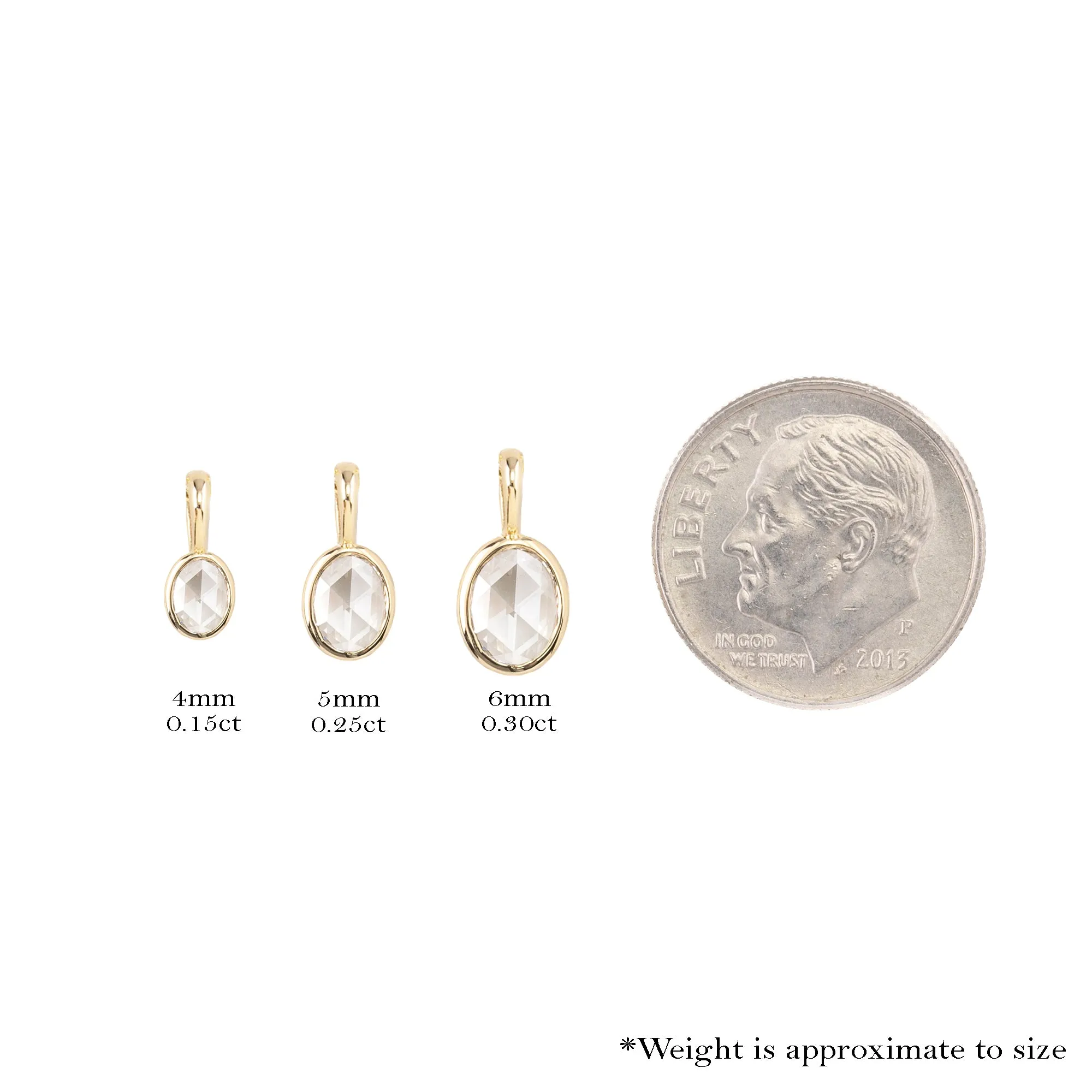 Bezel Set Charm Necklace Setting