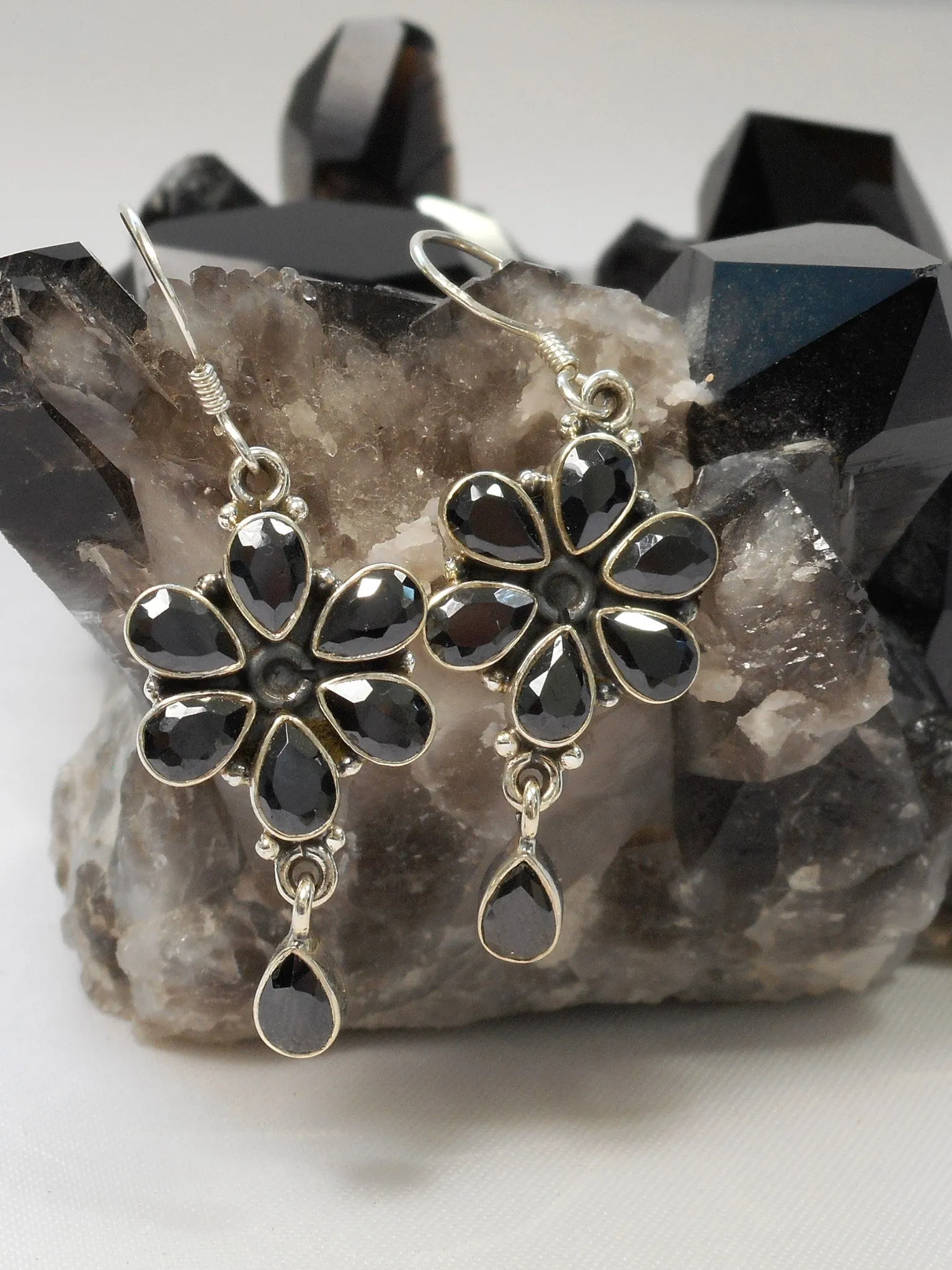 Black Onyx and Sterling Earring Set 2