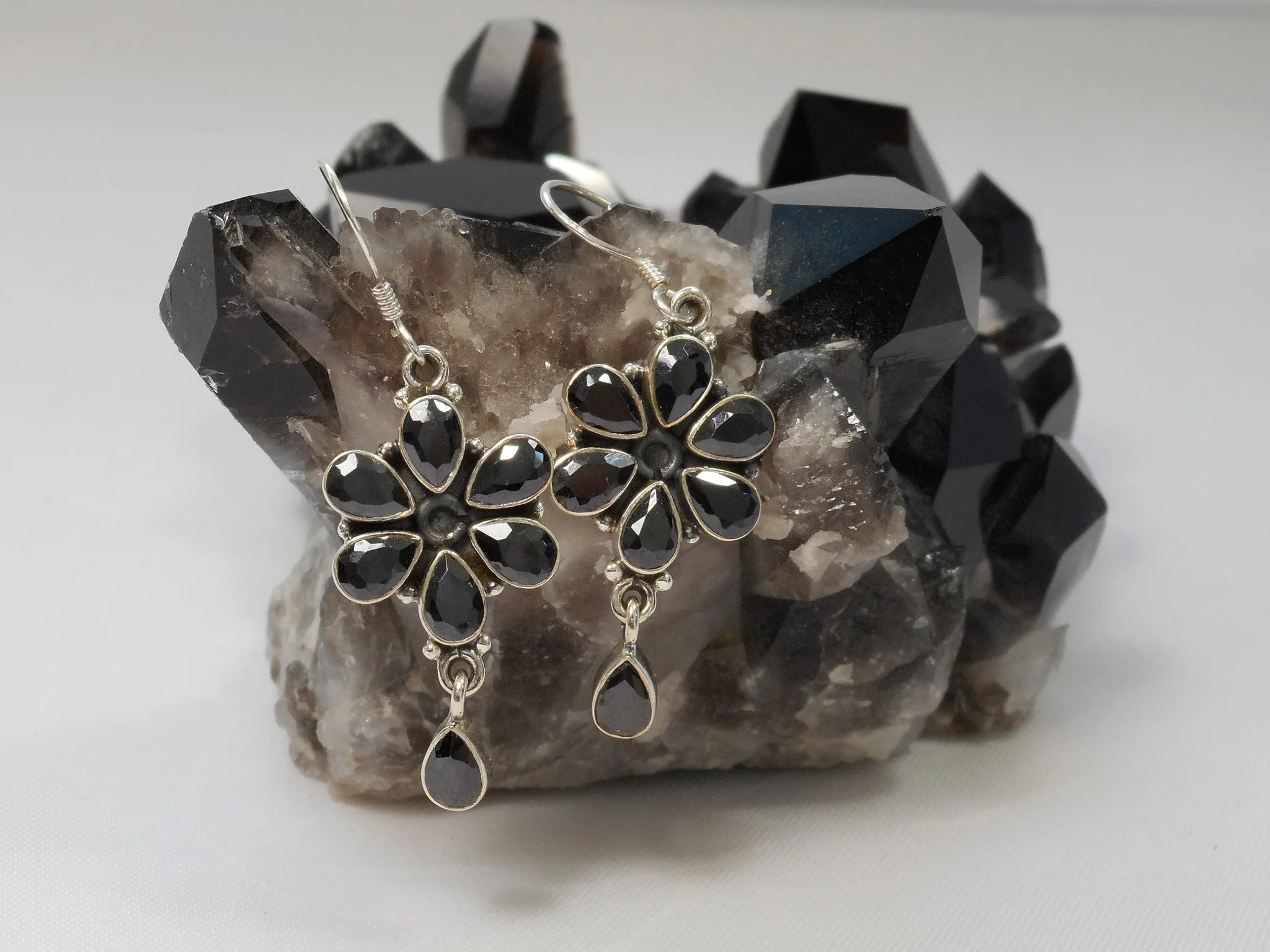 Black Onyx and Sterling Earring Set 2