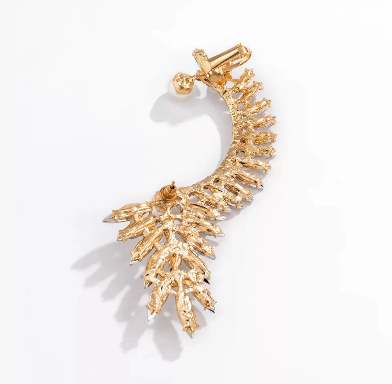 Bling Ear Cuff with Cristals, CZ Embellishment and Pearls 250-04 | Erika Williner Designs