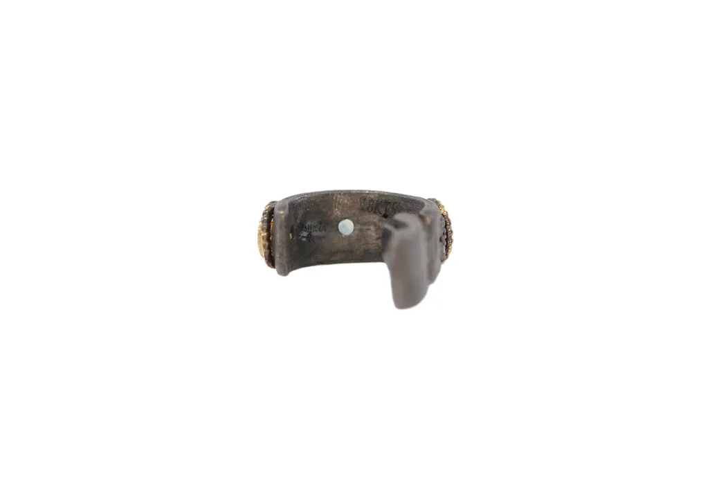 Blue Grey Sapphire Stations Ear Cuff