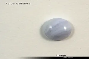 BLUE LACE AGATE GEMSTONE - 10x8mm Oval Loose Stone