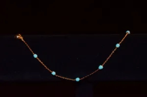 Blue sky anklet