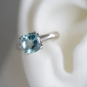 Blue Topaz ear cuff in silver