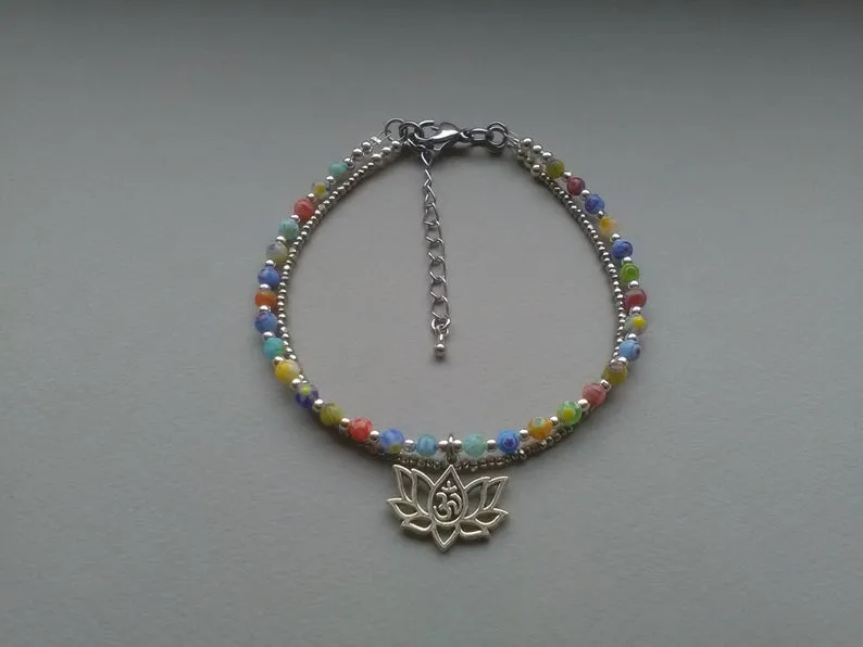 Bohemian Multi Layered Beads Ankle Bracelet for Women Leg Chain Blue Evil Eye Pendant Anklet Summer Beach Foot Jewelry