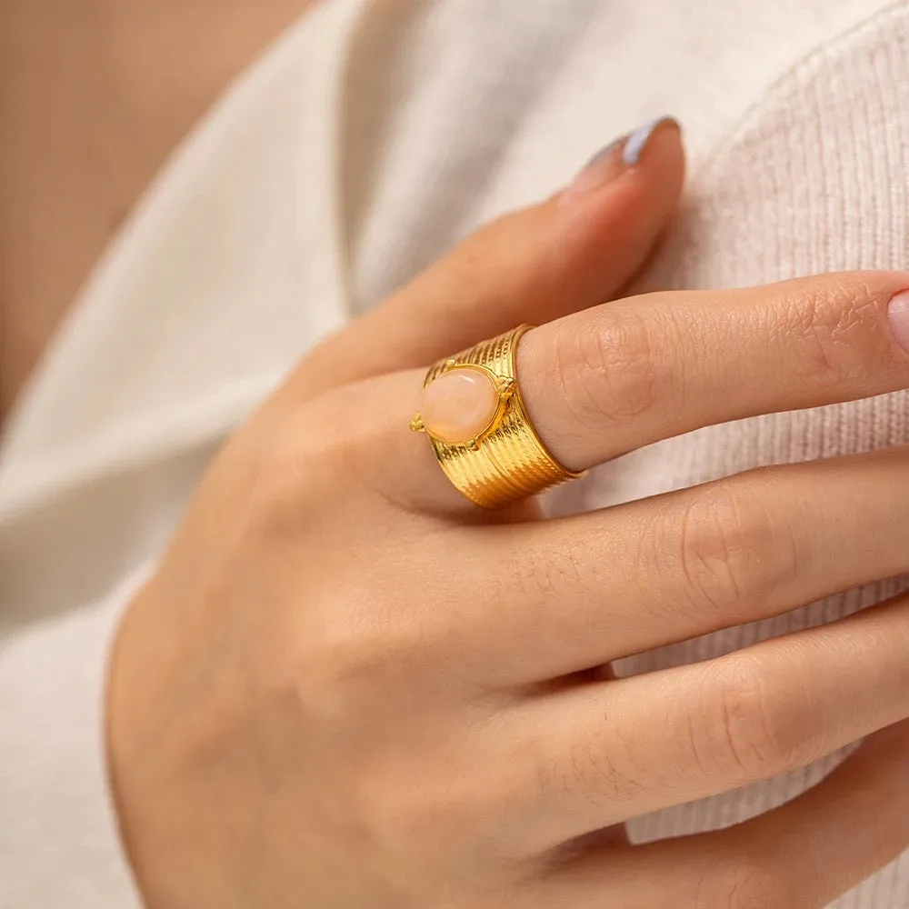 Boho & Mala 18k Gold Ring (adjustable)