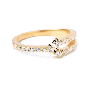 Boho & Mala 18k Gold Ring Sterling Silver (adjustable)