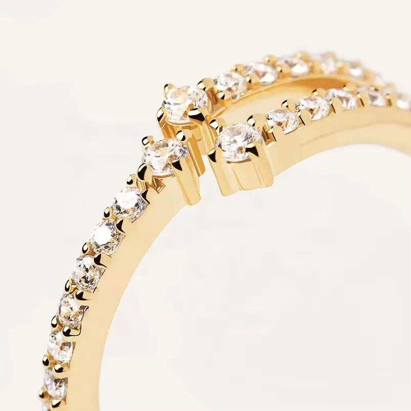 Boho & Mala 18k Gold Ring Sterling Silver (adjustable)