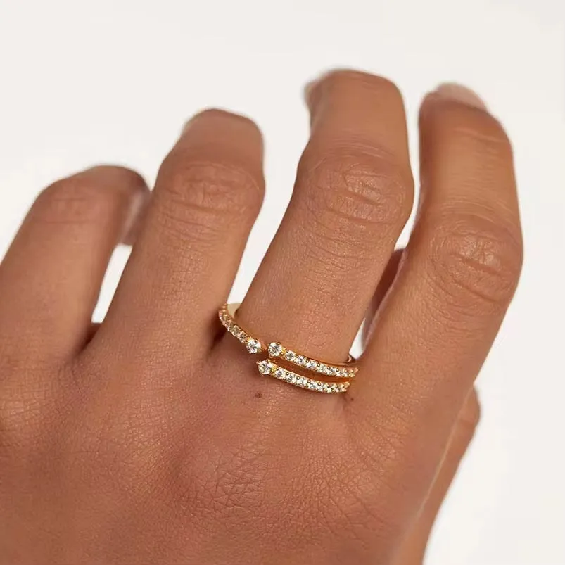Boho & Mala 18k Gold Ring Sterling Silver (adjustable)
