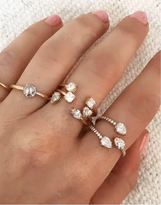 Boho & Mala 18k Gold Ring Sterling Silver (adjustable)