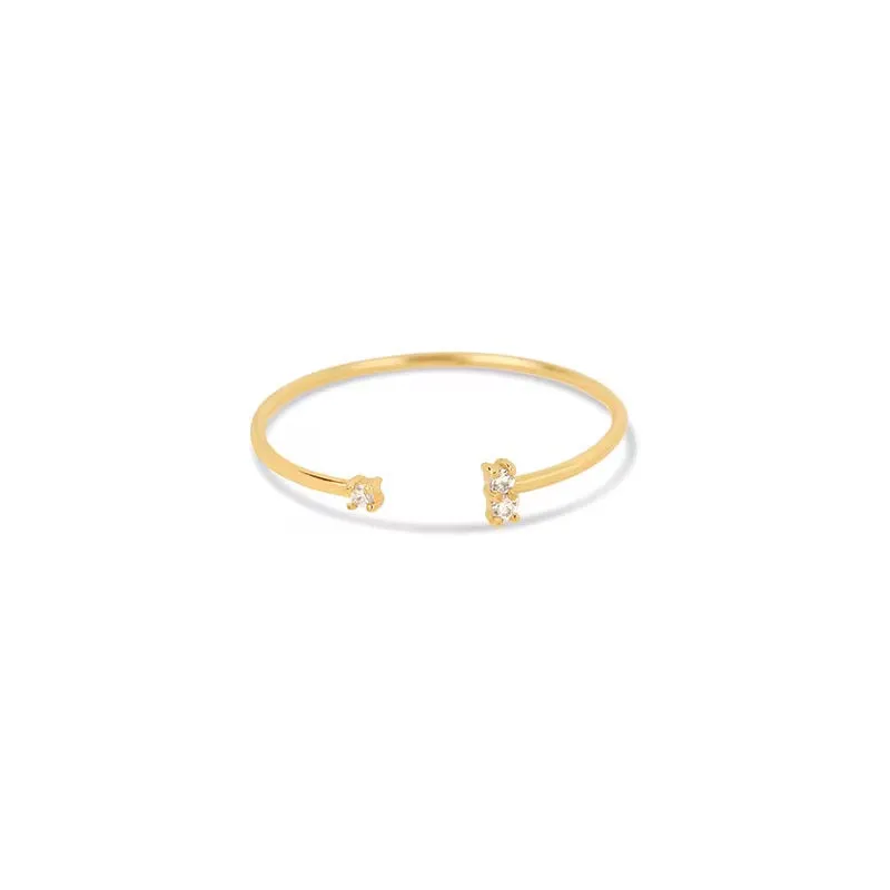 Boho & Mala 18k Gold Ring Sterling Silver (adjustable)