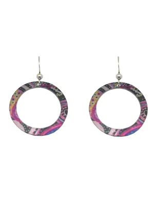 Boho Paisley Hoop Earrings by d'ears, sterling silver earwires