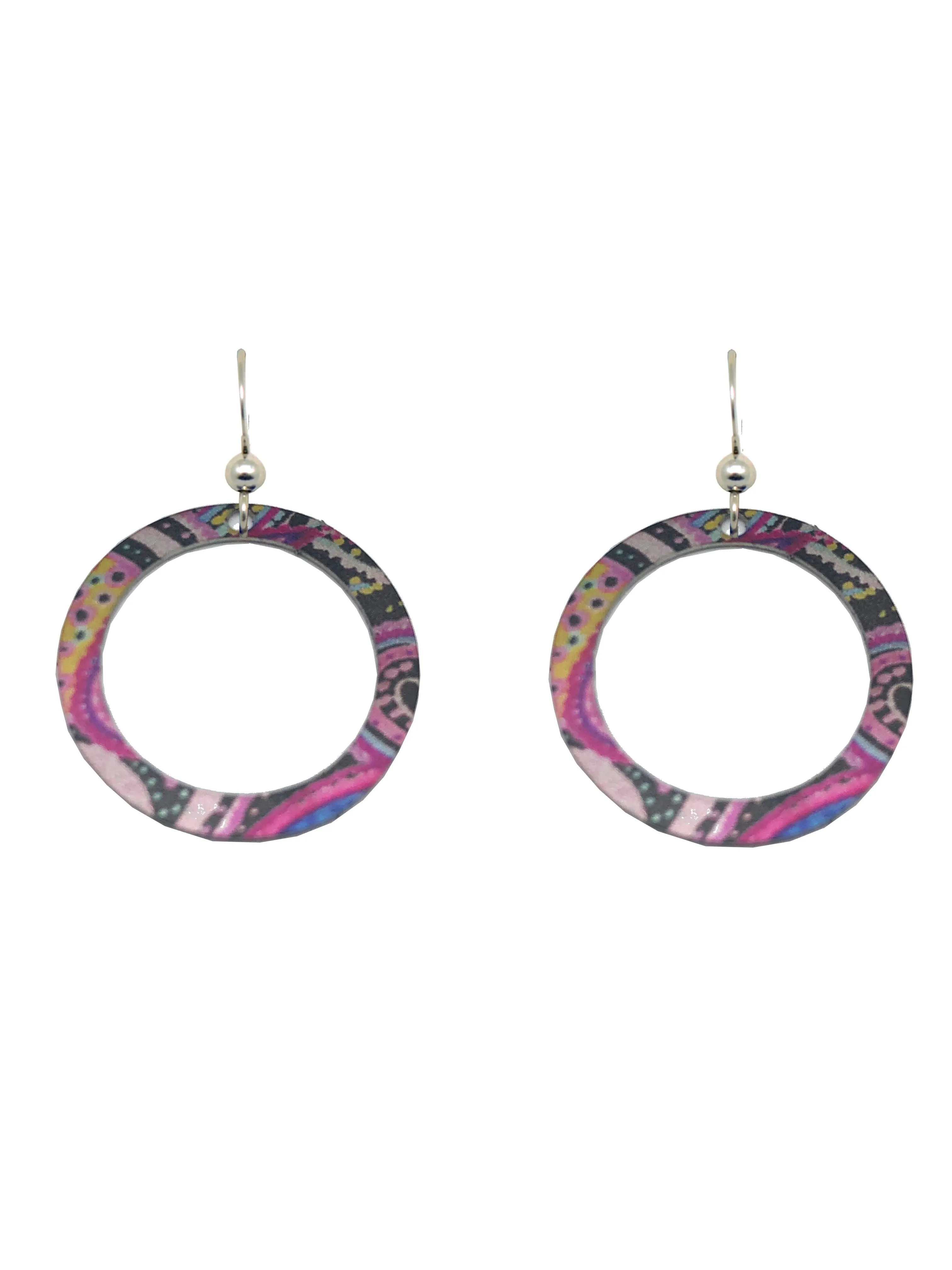 Boho Paisley Hoop Earrings by d'ears, sterling silver earwires