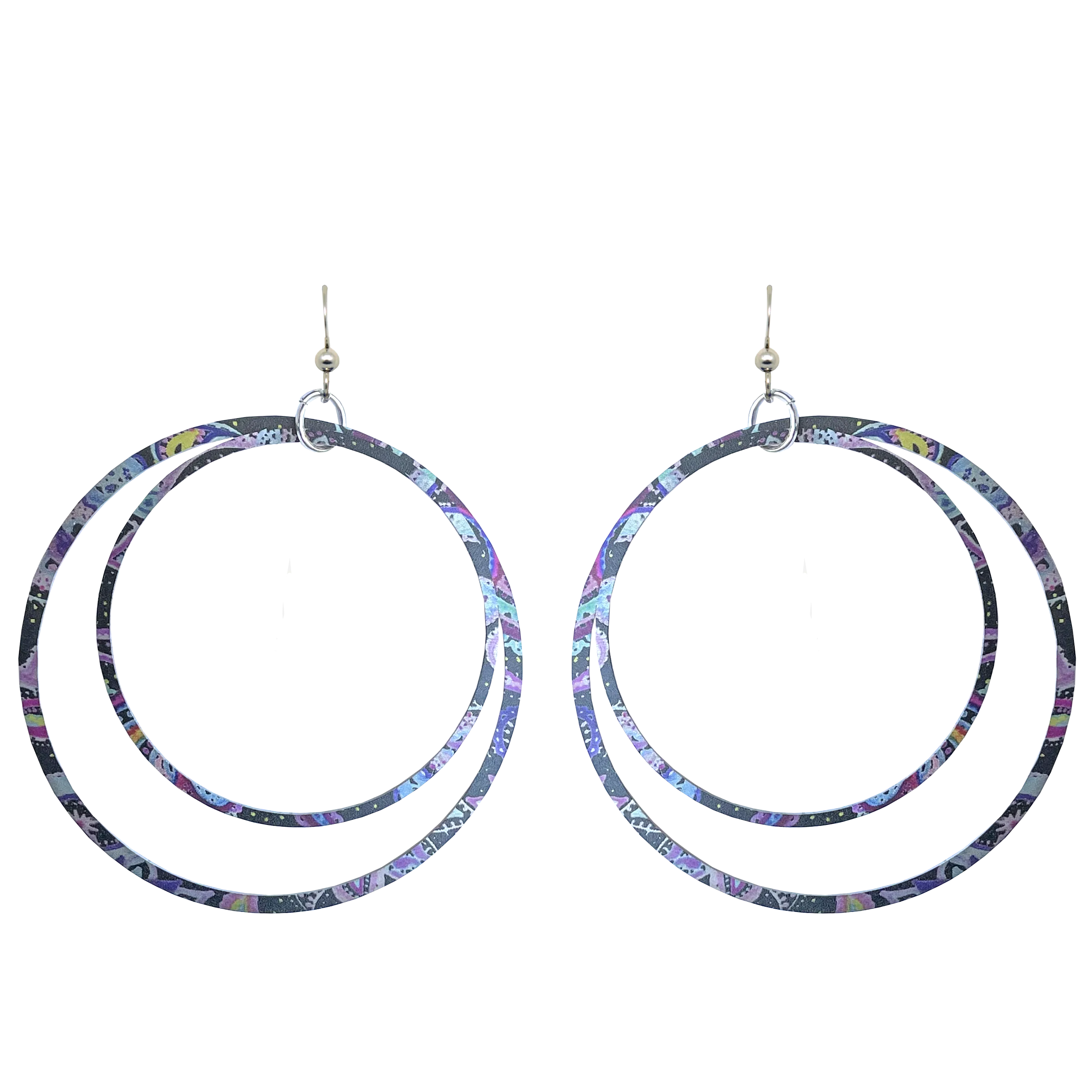 Boho Paisley Hoop Earrings by d'ears, sterling silver earwires