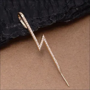 Bolt Crystal Studded Rose Gold Ear Clip