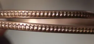 Bracelet or Ring Stock - Dot pairs - 2.6mm x 2mm