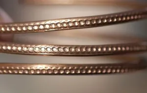 Bracelet or Ring Stock - Geometric Honeycomb - 3mm x 2mm