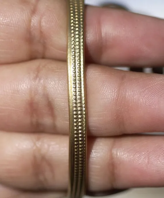 Bracelet or Ring Stock - Rows of Dots - 4.3mm x 2mm