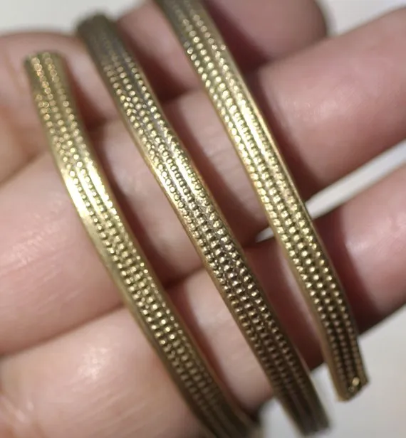 Bracelet or Ring Stock - Rows of Dots - 4.3mm x 2mm