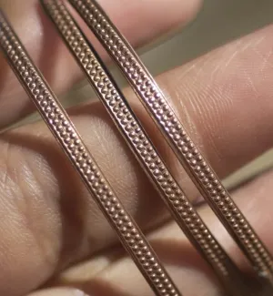 Bracelet or Ring Stock - Rows of tiny dots - 2.6mm x 1mm