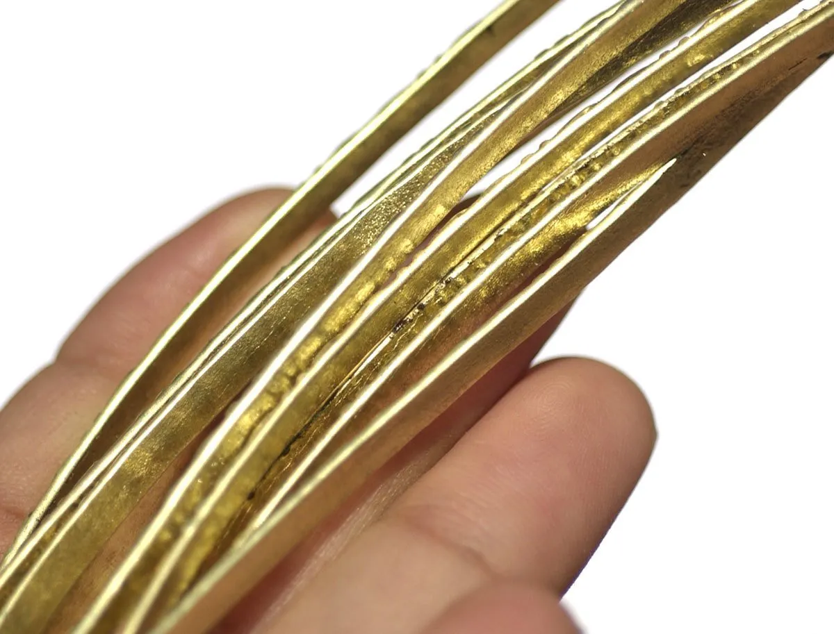 Brass Ring Stock Shank 3.5mm Vine Grapes Textured Metal Cane Wire - Rings Bracelets Pendants Metalwork