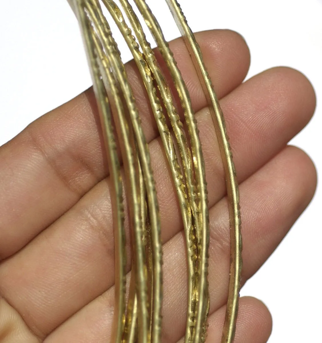 Brass Ring Stock Shank 3.5mm Vine Grapes Textured Metal Cane Wire - Rings Bracelets Pendants Metalwork