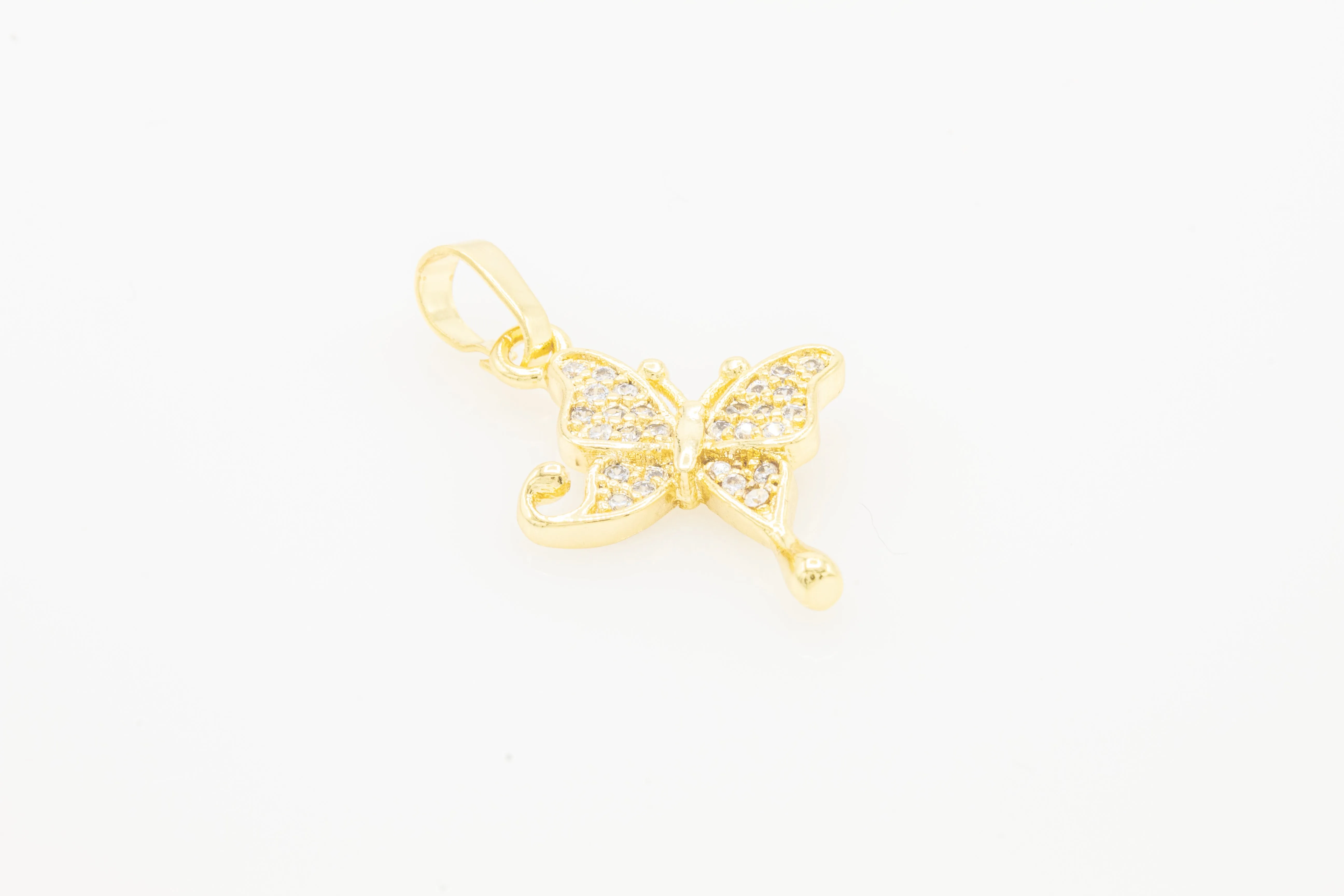 Butterfly 3 Cubic Zirconia Pendant 14K Gold Filled Women Jewelry