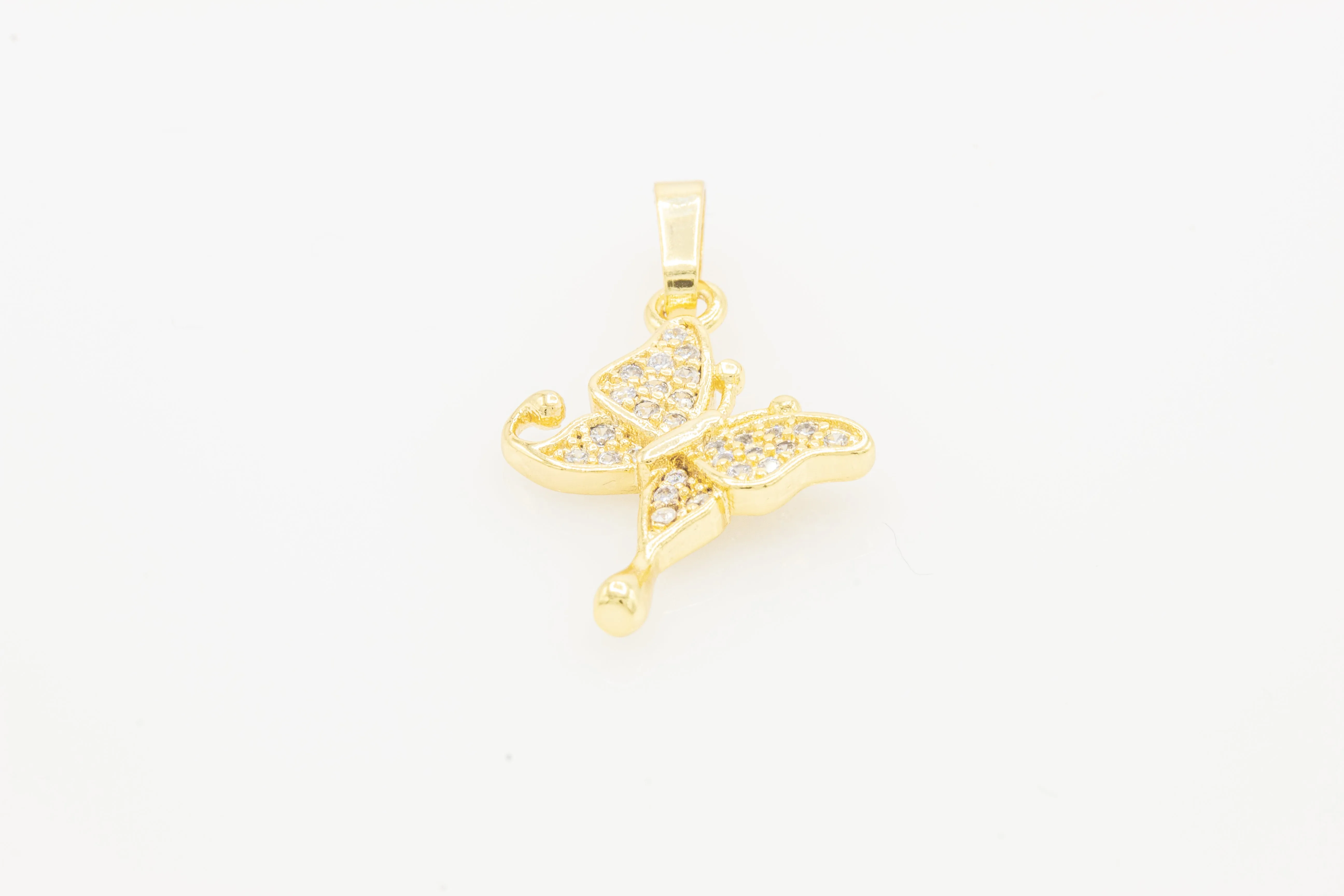 Butterfly 3 Cubic Zirconia Pendant 14K Gold Filled Women Jewelry