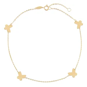 Butterfly Anklet 14K