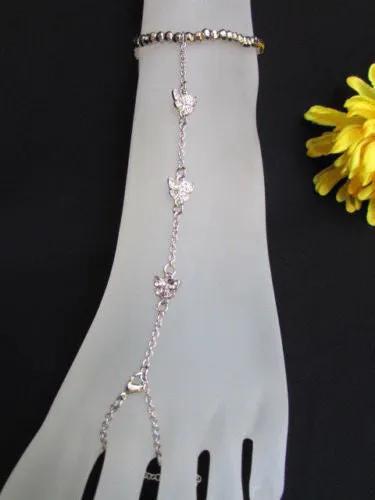 Butterfly Charm Thin Metal Foot Chain