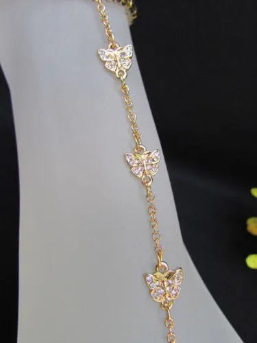 Butterfly Charm Thin Metal Foot Chain