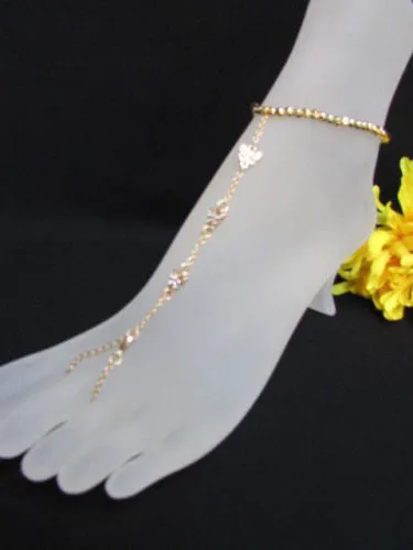 Butterfly Charm Thin Metal Foot Chain