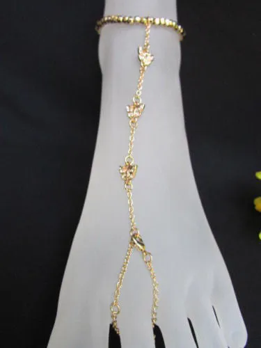 Butterfly Charm Thin Metal Foot Chain