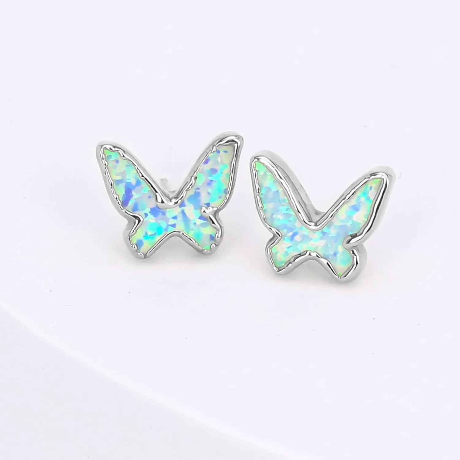 Butterfly Kyocera Opal Earrings