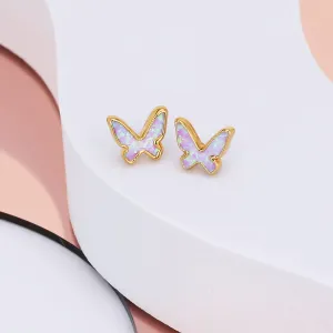 Butterfly Kyocera Opal Earrings