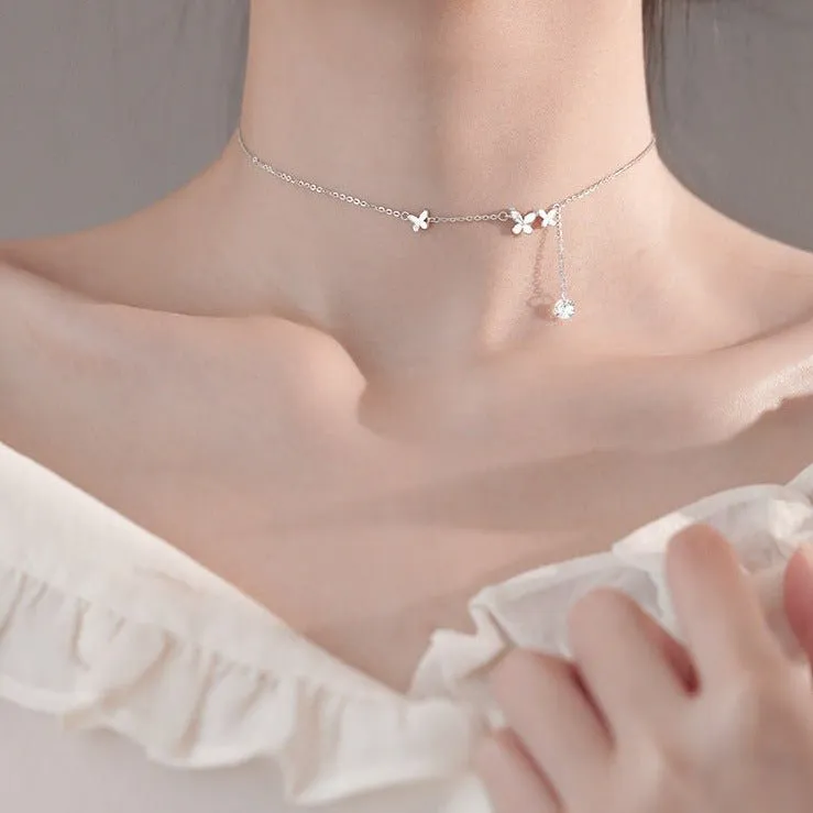 Butterfly Necklace (Solid Silver) - Sydney