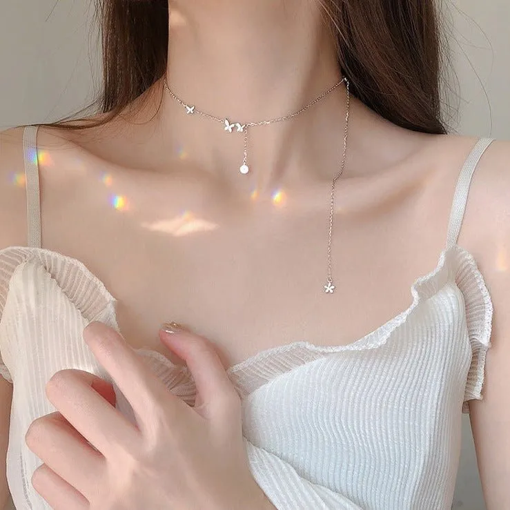 Butterfly Necklace (Solid Silver) - Sydney