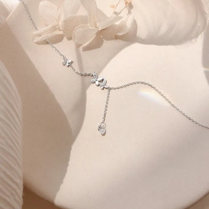 Butterfly Necklace (Solid Silver) - Sydney