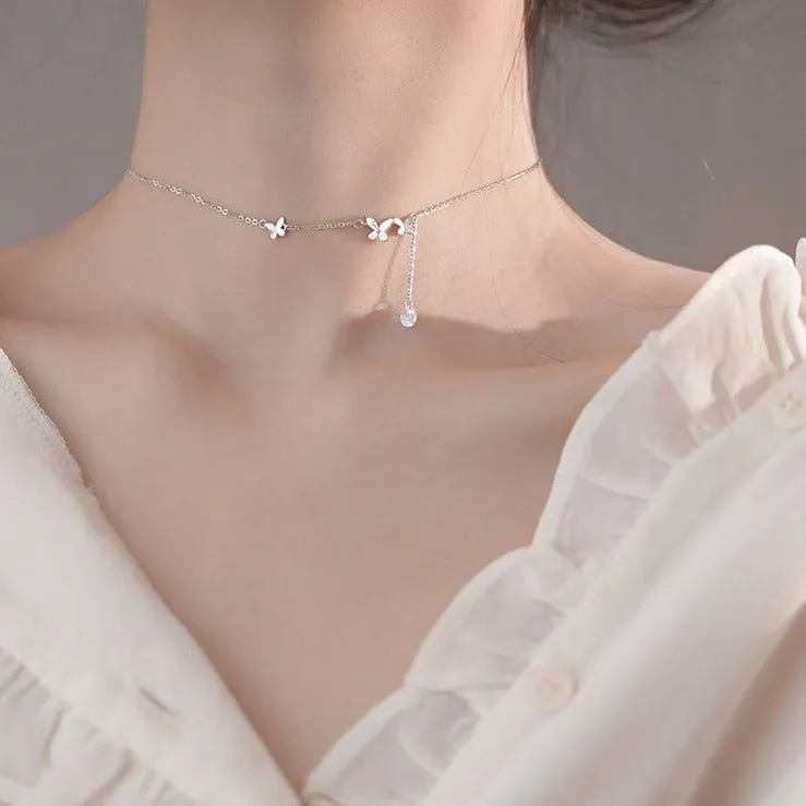 Butterfly Necklace (Solid Silver) - Sydney
