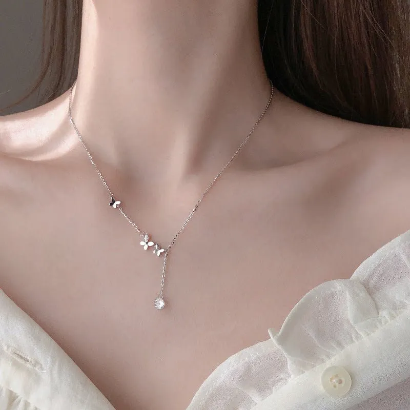 Butterfly Necklace (Solid Silver) - Sydney