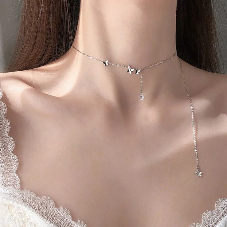Butterfly Necklace (Solid Silver) - Sydney