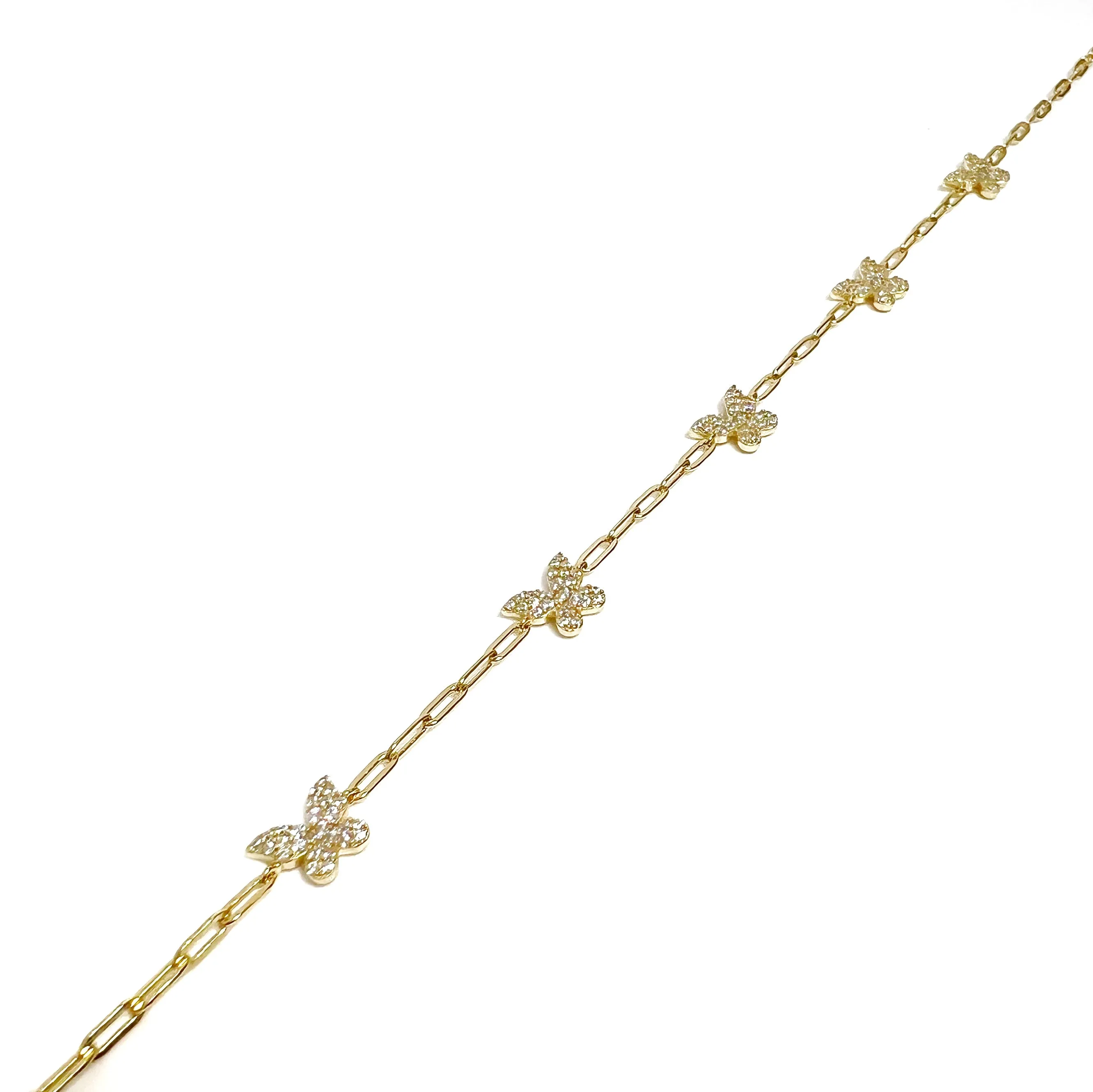 Butterfly Paperclip Anklet