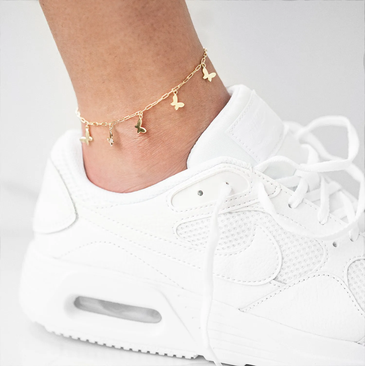 Butterfly Paperclip Chain Anklet