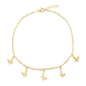 Butterfly Paperclip Chain Anklet