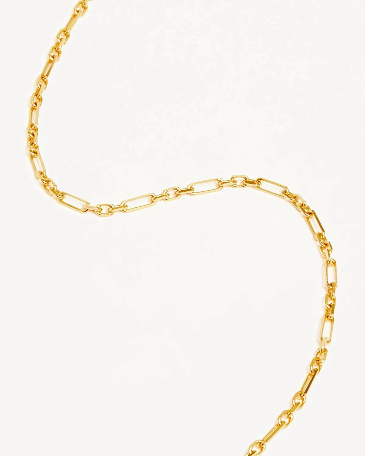 By Charlotte Mixed Link Chain Anklet 18k Gold Vermeil